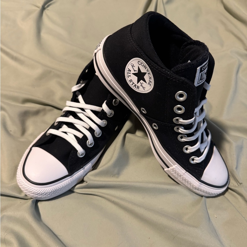 Converse Classic Black and White Mid-Tops